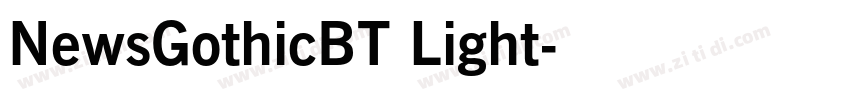 NewsGothicBT Light字体转换